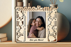 Fall SVG Nana and Me Frame Photo Gift Laser Autumn Squirrel Product Image 2