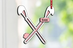 Laser Cut Letter X Easter Basket Tag Gift Ornament SVG Bunny Product Image 2