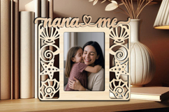 Nana and Me SVG Frame Photo Seashell Gift Laser Ocean Gift Product Image 2