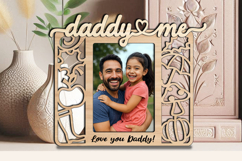 SVG Autumn Daddy and Me Photo Frame Kids Laser Gift Kid Fall Product Image 2