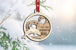 Dolphin SVG Memorial Ornament Laser Christmas Remembrance Product Image 2