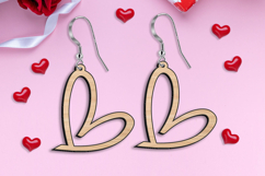 Intricate Love Heart Earring Valentine's Day SVG Laser Gift Product Image 2