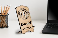 Letter D SVG Fleur-de-lis Holder Phone Monogram Alphabet Product Image 2