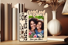 Hearts SVG Mom Photo Frame Picture Gift Laser Home Present Product Image 2