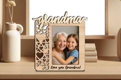 SVG Grandma Photo Frame Laser Gift Kids Hearts Home Present Product Image 2