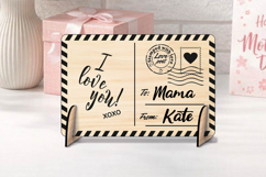 SVG I love you Mom Mother's Day Post Card Present Laser Gift Product Image 2