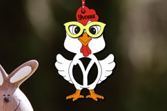 Easter SVG Letter Y Chicken Basket Name Tag Laser Ornament Product Image 1
