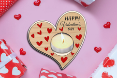 SVG Heart Happy Valentine Day Candle Holder Laser Love Gift Product Image 3