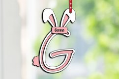 SVG Letter G Easter Laser Basket Tag Ornament Bunny Tail Product Image 2
