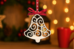 SVG Holiday Bell Christmas Ornament Laser Gift Home Decor Product Image 2