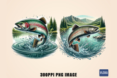 Trout Fish PNG Clipart Bundle Product Image 4