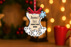 SVG My First Christmas Ornament Laser Girl Dress Newborn Product Image 3