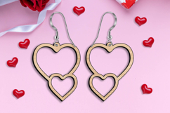 Crossing Love Hearts Romantic Earring SVG Valentine Laser Product Image 2