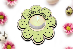 Easter Flower Tea Candle Holder Laser SVG Present Green Gift Product Image 3