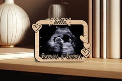 Ultrasound Sonogram Baby Magnet SVG Grandma Grandpa Frame Product Image 2