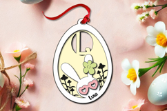 Easter Letter L Bunny Egg Basket Tag Ornament Laser Gift SVG Product Image 2