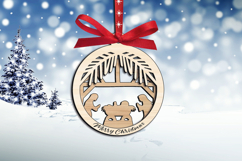 SVG Nativity Holy Night Silent Night Laser Christmas Gift Product Image 3