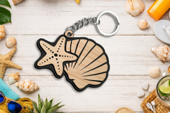 Seashell Starfish SVG Summer Keychain Gift Laser Accessory Product Image 3