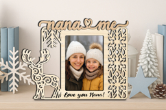 Christmas SVG Nana and Me Deer Photo Frame Laser Gift Home Product Image 2