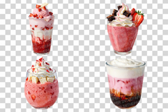 Strawberry Drink | Watercolor Fruit Summer Smoothie Tea Cafe Product Image 2