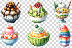 Global Shaved Ice Dessert | Watercolor Bingsoo Kakigori PNG Product Image 2