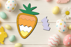 Laser Carrot Kid Game SVG Easter Puzzle Child Holiday Gift Product Image 2