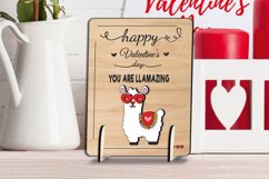 Lama Love Card St. Valentine&#039;s Day Gift Romantic SVG Laser Product Image 2