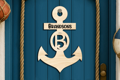 Letter B SVG Anchor Nautical Family Door Hanger Sea Alphabet Product Image 2
