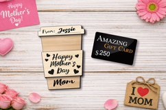SVG Coffee Cup Mother's Day Gift Card Holder Money Mug Laser Product Image 2