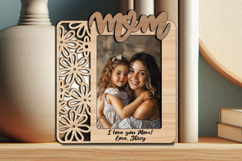 Flowers Mother Daughter SVG Frame Photo Picture Gift Love Product Image 2
