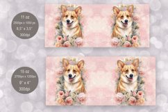 Corgi Mug Sublimation | Watercolor Dog Mug Wrap Product Image 2