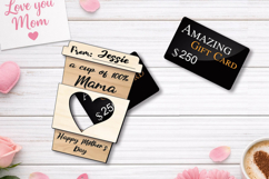SVG Laser Mother's Day Gift Card Money Holder Coffee Cup Mug Product Image 2