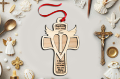 SVG Cross Letter I Laser Gift Ornament Monogram Baptism Holy Product Image 2