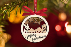 SVG Merry Christmas Deer Presents Ornament Laser Holiday Product Image 2