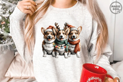 Corgi Christmas| Welsh Corgi Pembroke Santa Hat|Dog Mom PNG Product Image 2