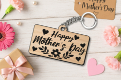 Happy Mother's Day SVG Present Laser Cut Keychain Gift Mom Product Image 2