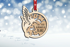 Hummingbird Flowers Memorial SVG Ornament Christmas Laser Product Image 3