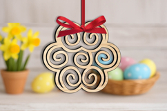 Holiday Pattern Easter Flower Ornament SVG Laser Present Product Image 2