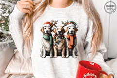 Golden Retriever Christmas| Golden Retriever Dog Santa Hat Product Image 2