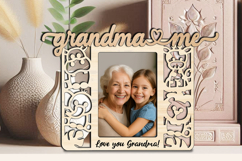Grandma and Me SVG Laser Gift Animals Giraffe Photo Frame Product Image 2