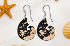 Octopus Ocean Maritime Earring SVG Nature Summer Laser Gift Product Image 2