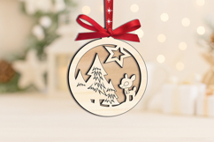 Winter Deer Merry Christmas Laser SVG Holiday Festivity Gift Product Image 2