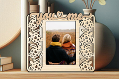 You and Me Photo Frame Picture Board Love Romantic Laser Cut Product Image 2