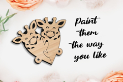 Love Giraffe Couple Key Chain SVG Laser Valentine Romantic Product Image 2