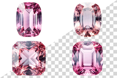 Pink Gemstone | Watercolor ClipArt PNG Jewel Crystal Crystal Product Image 2