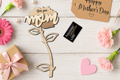 Laser SVG Rose Mother's Day Gift Card Money Holder Present Product Image 2