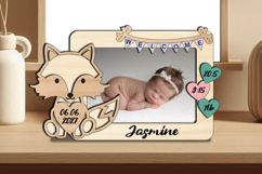 Fox SVG Baby Photo Laser Frame Gift Board Newborn Picture Product Image 3