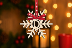 Letter D Christmas Ornament Alphabet Monogram Laser SVG Gift Product Image 2