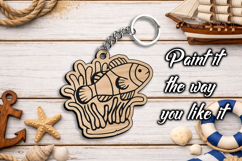 Clownfish Keychain Gift SVG Laser Sea Ocean Maritime Beach Product Image 2
