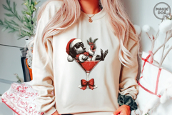 Christmas Dachshund Cocktail Funny Santa Wiener Dog PNG Product Image 2